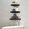 Brown Rustic Floating Corner Wall Shelf Set
